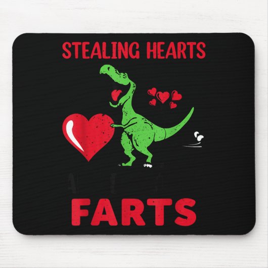 Stealing Hearts And Blasting Farts T Rex Cute Todd Muismat (Voorkant)