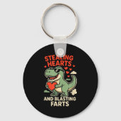 Stealing Hearts And Blasting Farts Trex Childrens Sleutelhanger (Voorkant)