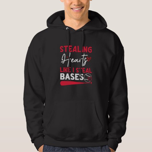 Stealing Hearts Bases Baseball Player Hoodie (Voorkant)