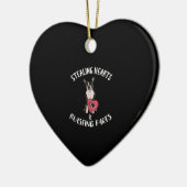 Stealing Hearts blaast naar Boston Terrier Keramisch Ornament (Links)