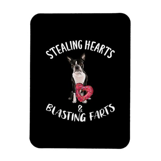 Stealing Hearts blaast naar Boston Terrier Magneet (Verticaal)