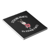 Stealing Hearts blaast naar Boston Terrier Notitieblok (Schuin)