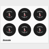 Stealing Hearts blaast naar Boston Terrier Ronde Sticker (Vel)
