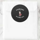 Stealing Hearts blaast naar Boston Terrier Ronde Sticker (Tas)