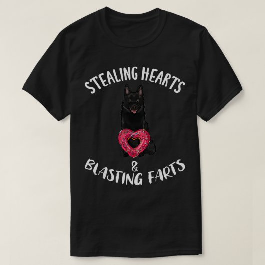 Stealing Hearts blaast Schipperke Valentin T-shirt (Design voorkant)