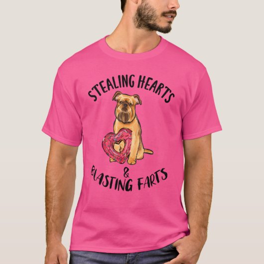 Stealing Hearts Blasting Farts Brussel Griffon Va T-shirt (Voorkant)