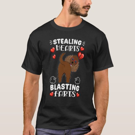 Stealing Hearts Blasting Farts Cocker Spaniel Vale T-shirt (Voorkant)
