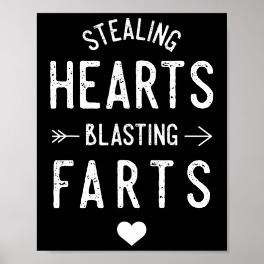 Stealing Hearts Blasting Farts Funny Valentine's D Poster (Voorkant)