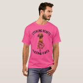 Stealing Hearts Blasting Farts Redbone Coonhound V T-shirt (Voorkant volledig)