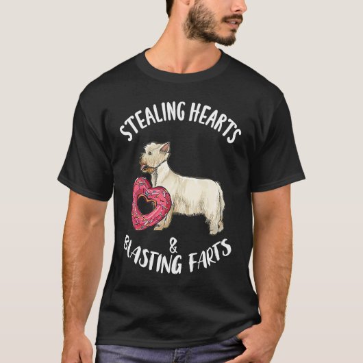 Stealing Hearts Blasting Farts West Highland White T-shirt (Voorkant)
