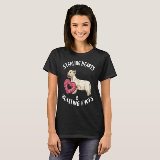 Stealing Hearts Blasting Farts West Highland White T-shirt (Voorkant volledig)