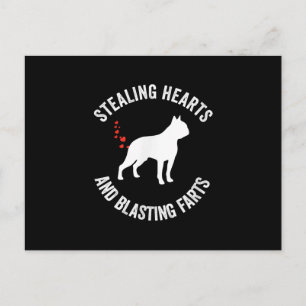 Stealing Hearts en blaast Boston Terrier Aankondigingskaart