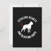 Stealing Hearts en blaast Boston Terrier Bedankkaart (Voorkant)