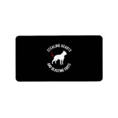 Stealing Hearts en blaast Boston Terrier Etiket (Voorkant)