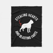 Stealing Hearts en blaast Boston Terrier Fleece Deken (Voorkant)