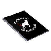 Stealing Hearts en blaast Boston Terrier Notitieboek (Rechterzijde)