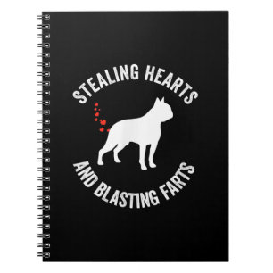 Stealing Hearts en blaast Boston Terrier Notitieboek