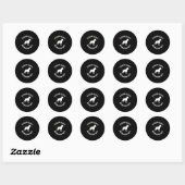 Stealing Hearts en blaast Boston Terrier Ronde Sticker (Vel)