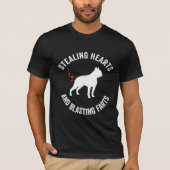 Stealing Hearts en blaast Boston Terrier T-shirt (Voorkant)