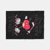 Stealing Hearts Like I Steal Pucks Funny Valentine Fleece Deken (Voorkant (Horizontaal))