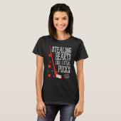 Stealing Hearts Like I Steal Pucks Valentines Day  T-shirt (Voorkant volledig)