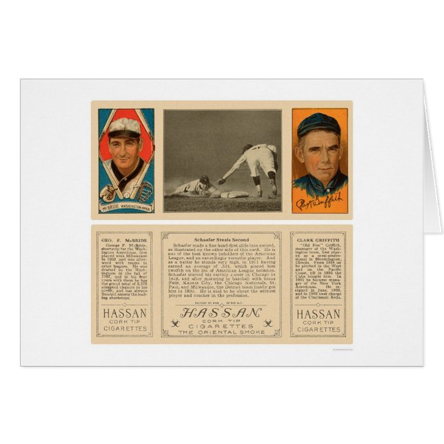 Stealing Second Senators Baseball 1912 (Voorkant Horizontaal)