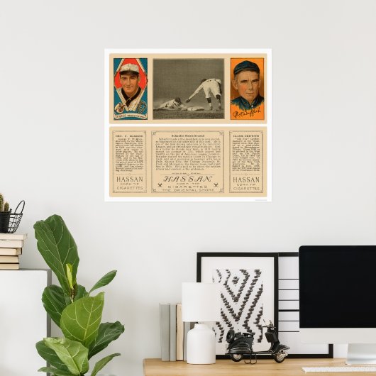 Stealing Second Senators Baseball 1912 Poster (Thuiskantoor)