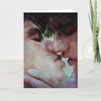 stealing zoete kussen feestdagen kaart