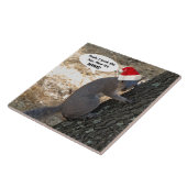 Steals Santa Hat Ceramic Tile Tegeltje (Zijkant)
