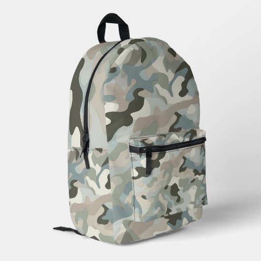 stealth blue camo wave bedrukte rugzak (Achterkant Hoek Links)
