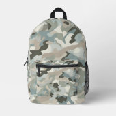 stealth blue camo wave bedrukte rugzak (Voorkant)