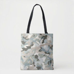 stealth blue camo wave tote bag
