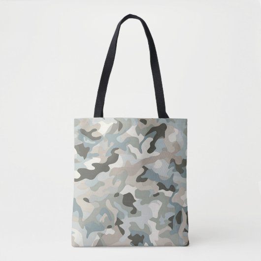 stealth blue camo wave tote bag (Voorkant)