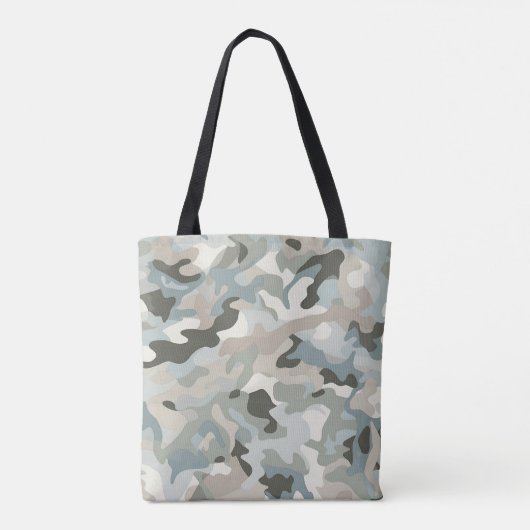 stealth blue camo wave tote bag (Achterkant)