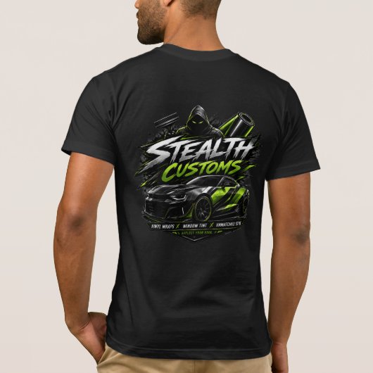 Stealth Customs Vinyl Wrap Ramen Tint Grafisch T-shirt (Achterkant)
