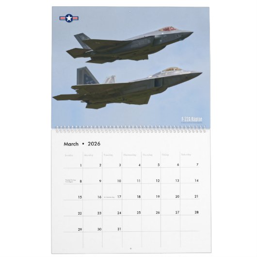 STEALTH FIGHTER - F-22A Raptor Kalender (Mar 2026)
