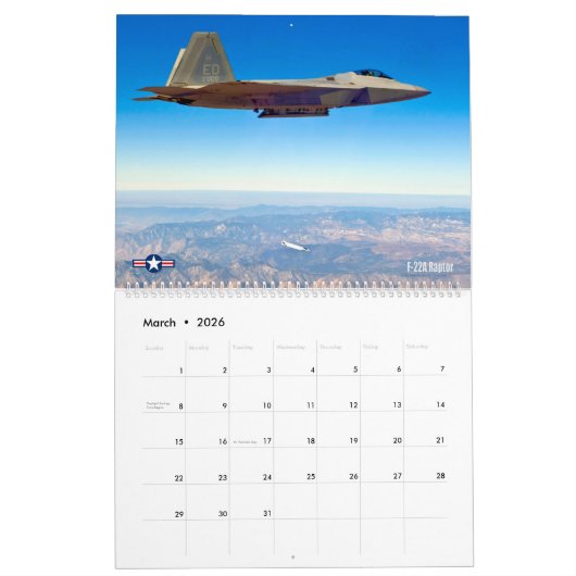 STEALTH FIGHTER - F-22A Raptor Kalender (Mar 2026)