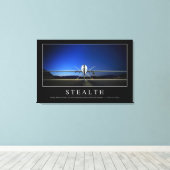 Stealth: Inspirerend prijsopgave Canvas Afdruk (Insitu (Houten vloer))