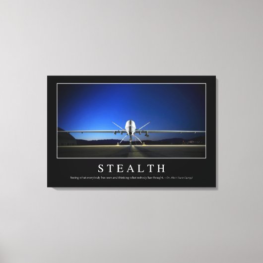 Stealth: Inspirerend prijsopgave Canvas Afdruk (Voorkant)