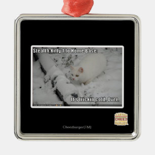 Stealth Kat 1 Metalen Ornament