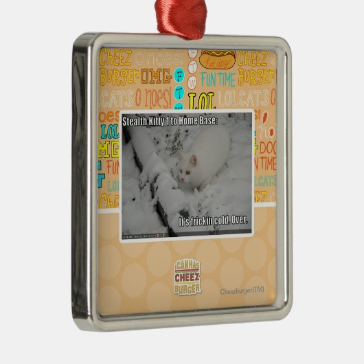 Stealth Kat 1 Metalen Ornament (Rechts)