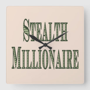 Stealth Millionaire Vierkante Klok