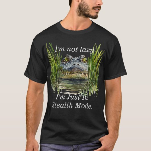 Stealth Mode Crocodile Funny T-shirt (Voorkant)