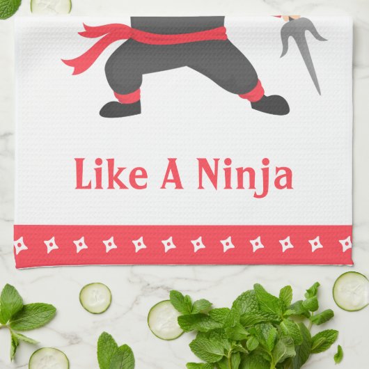 Stealth Ninja met Sai Weapons voor kinderen Theedoek (Gevouwen)