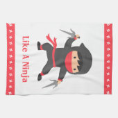 Stealth Ninja met Sai Weapons voor kinderen Theedoek (Horizontaal)