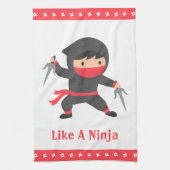 Stealth Ninja met Sai Weapons voor kinderen Theedoek (Verticaal)