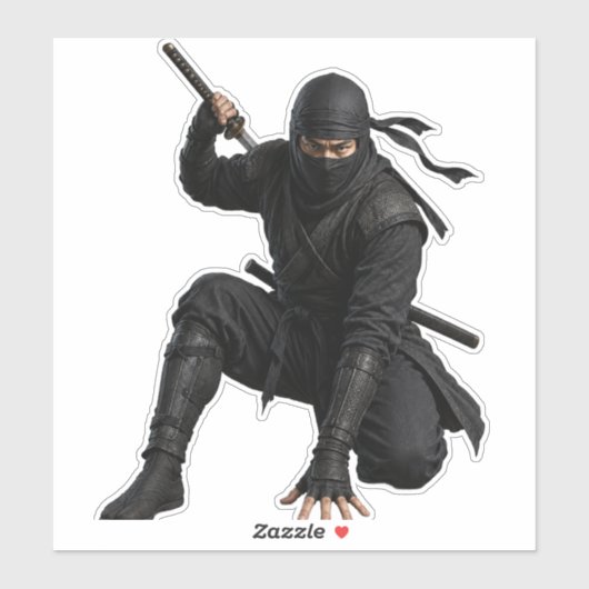 Stealth Ninja Warrior op maat gesneden vinyl stick Sticker (Vel)