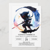 Stealthy Ninja Sword Kinderen Verjaardag Kaart (Voorkant / Achterkant)