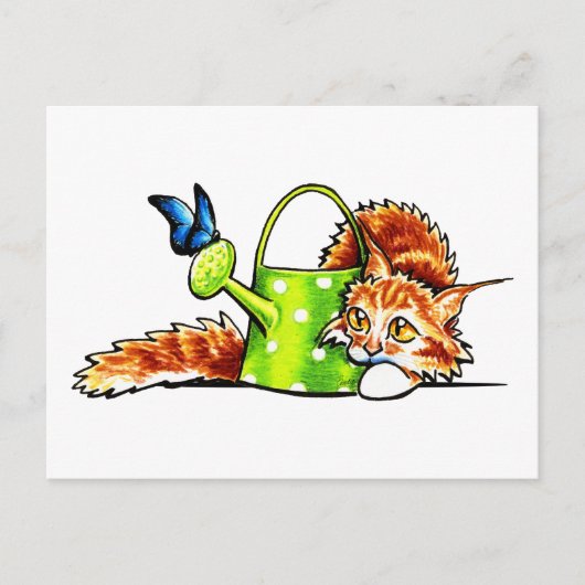  Stealthy Oranje Tabby Maine Coon Briefkaart (Voorkant)