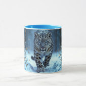 Stealthy winter katachtige gloeiende ogen bevroren mok (Midden)